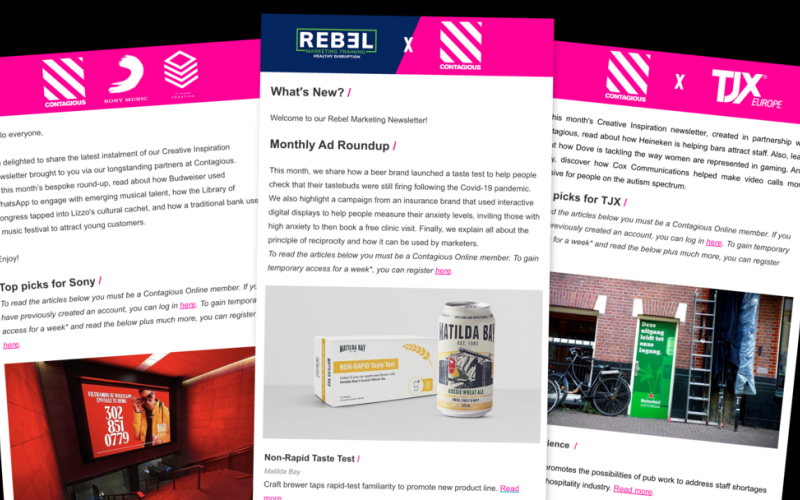 Měsíční newslettery