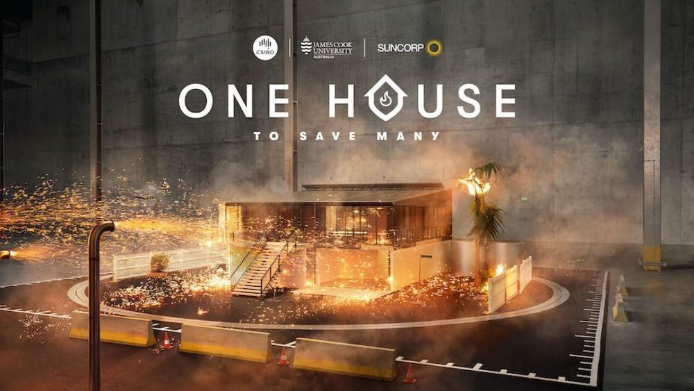 Finanční společnost navrhla k propagaci pojištění dům odolný proti pohromám